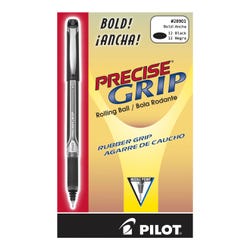 Pilot Precise Grip Rolling Ball Stick Pens, Bold Point, Black Ink, Pack of 12 2131046