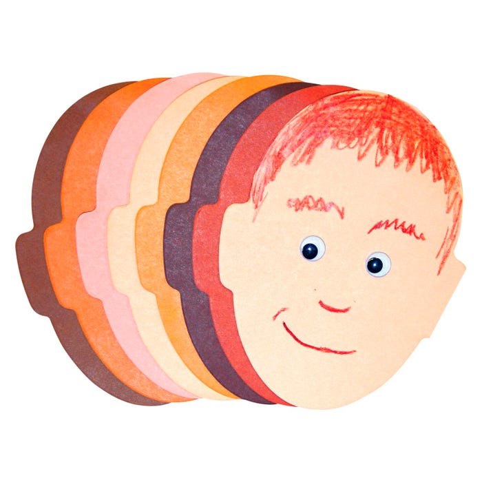 Roylco Funny Face Pad, 5 x 8 Inches, Assorted Colors, 50 Sheets