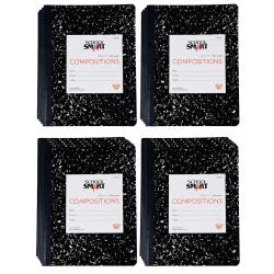 School Smart College Ruled Composition Book, 9-3/4 x 7-1/2 Inches, 100 Sheets, Pack of 24