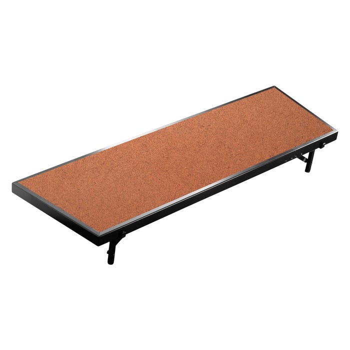 National Public Seating Tapered Standing Choral Riser with Hardboard Surface, 96 x 18 x 8 inches
