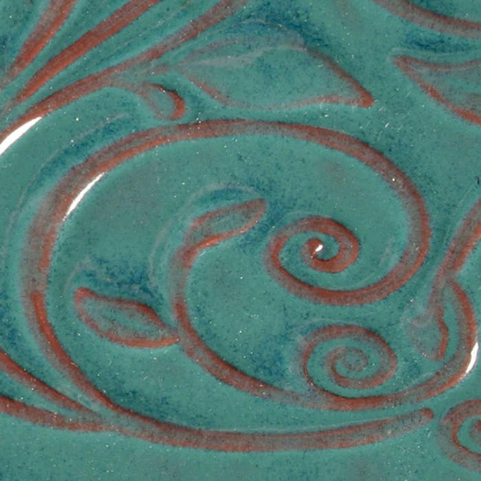 AMACO Opalescent Glaze, O-26 Turquoise, Opaque, Pint