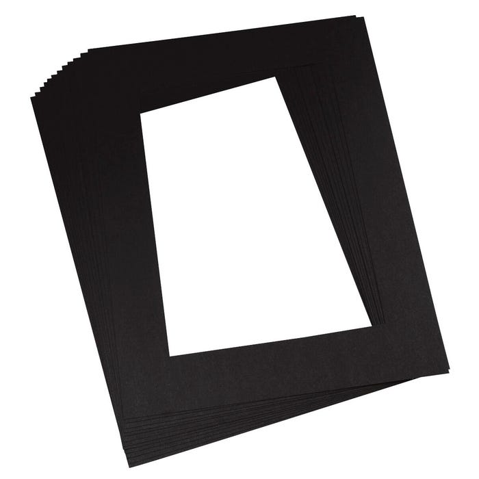 Pacon Pre-Cut Mat Frames, 12 x 18 Inches, Black, Pack of 12