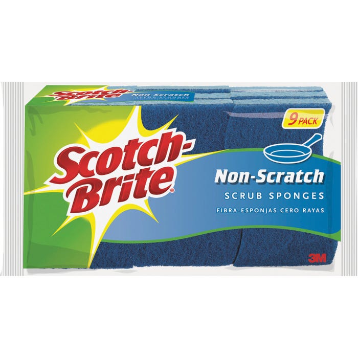 Scotch-Brite Non Scratch Scrub Sponge, Blue, Pack of 9