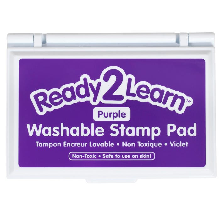 Ready2Learn Washable Stamp Pad, 3-7/8 x 2-3/4 x 5/8 Inches, Purple