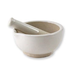 American Scientific Porcelain Mortar and Pestle, 4 Inch Diameter, Beige