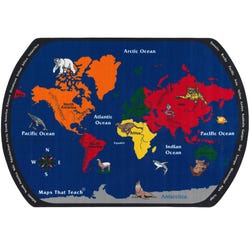 Flagship Carpets Maps That Teach Carpet, Oval 4002475