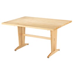 Diversified Woodcrafts Extra Large Pedestal Table, 72 x 48 x 36 Inches, Almond Colored Plastic Laminate Top, Item Number 1400066