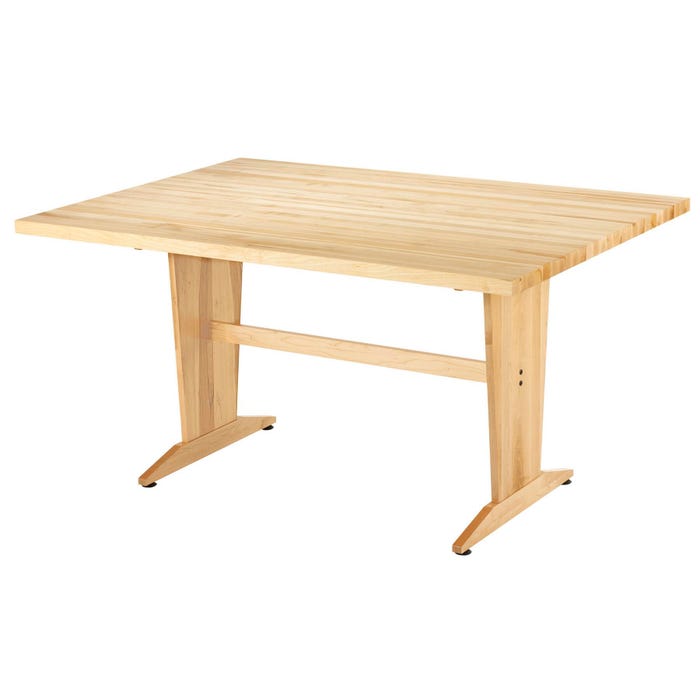 Diversified Woodcrafts Extra Large Pedestal Table, 72 x 48 x 36 Inches, Almond Colored Plastic Laminate Top
