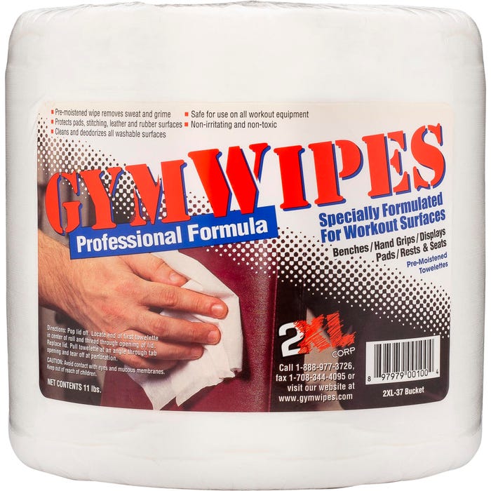 2XL GymWipes Professional Towelettes Bucket Refill, White