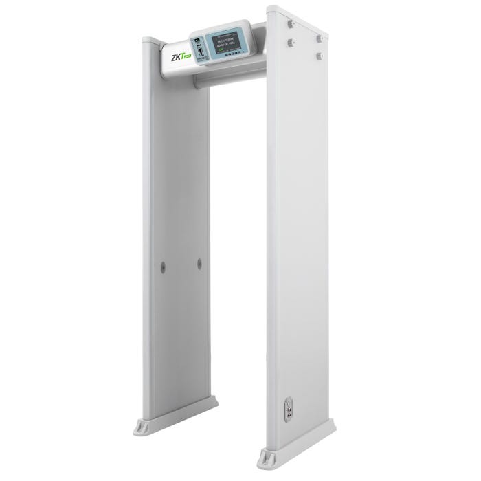 ZKTeco WMD433 33-Zone Walk-Through Metal Detector, 37 x 30 x 87 Inches, Silver