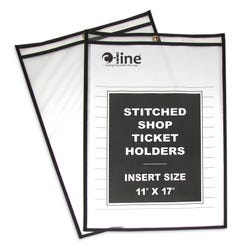 C-Line Dry Erase Reusable Pockets, Black, 11 x 17 Inches, Pack of 25 2149793