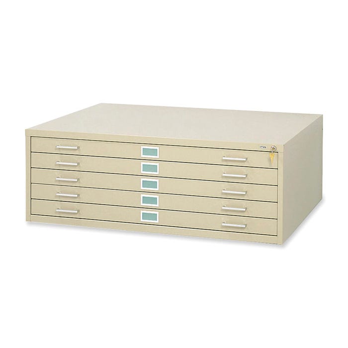 Safco 5-Drawer Steel Flat File, 53-1/2 x 41-1/2 x 16-1/2 Inches, Tropic Sand