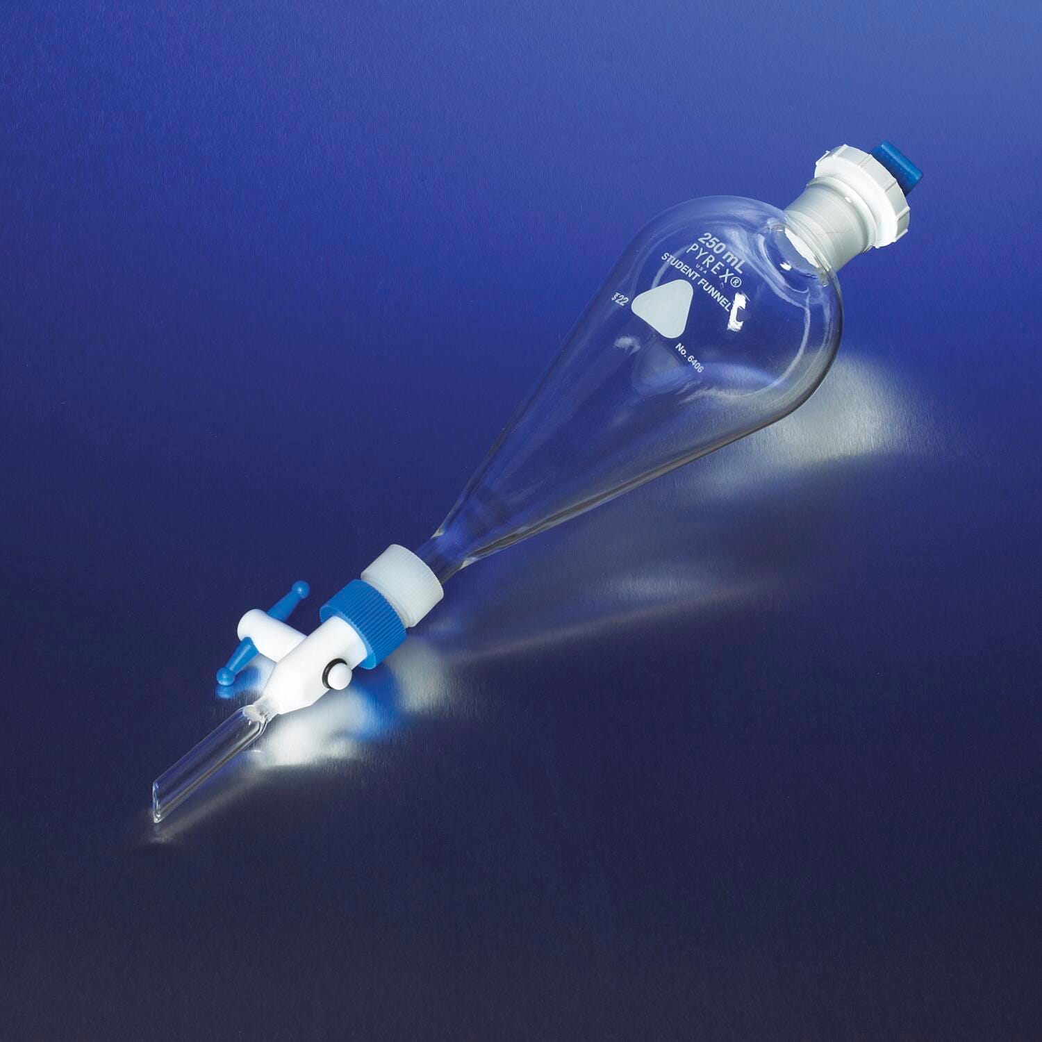 Pyrex Economy Squibb Separatory Funnel - 250 mL, Item Number 594057