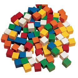 Achieve It! Wooden Color Cubes, 1 Inch, Set of 102 2105349