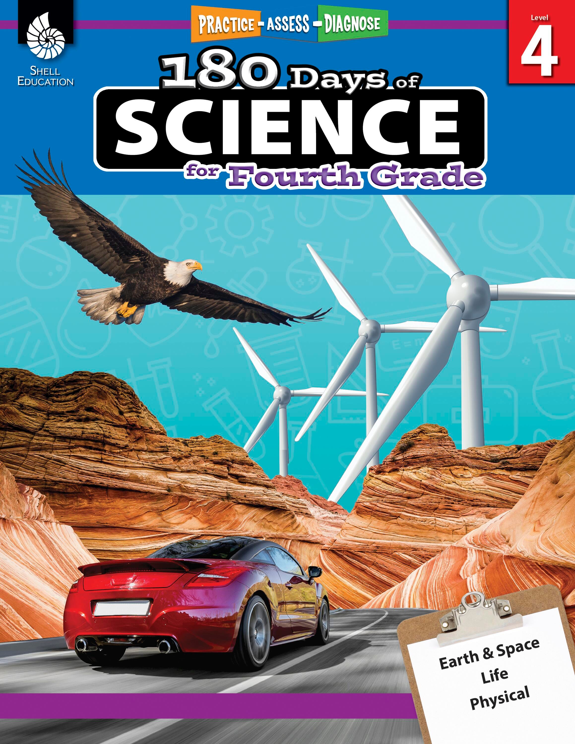 Shell Education 180 Days of Science Book, Grade 4 2213555