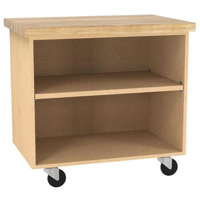Diversified Spaces Mobile Demonstration Cabinet, 36 x 24 x 34 Inches, Maple