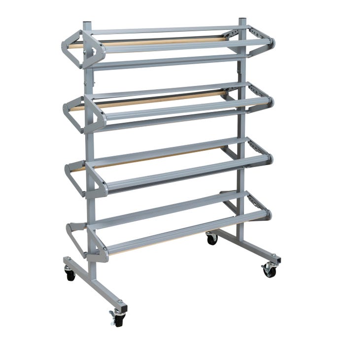 Pacon Horizontal Rolling Rack with Lockable Casters, 38 x 52-1/2 x 25 Inches, Steel