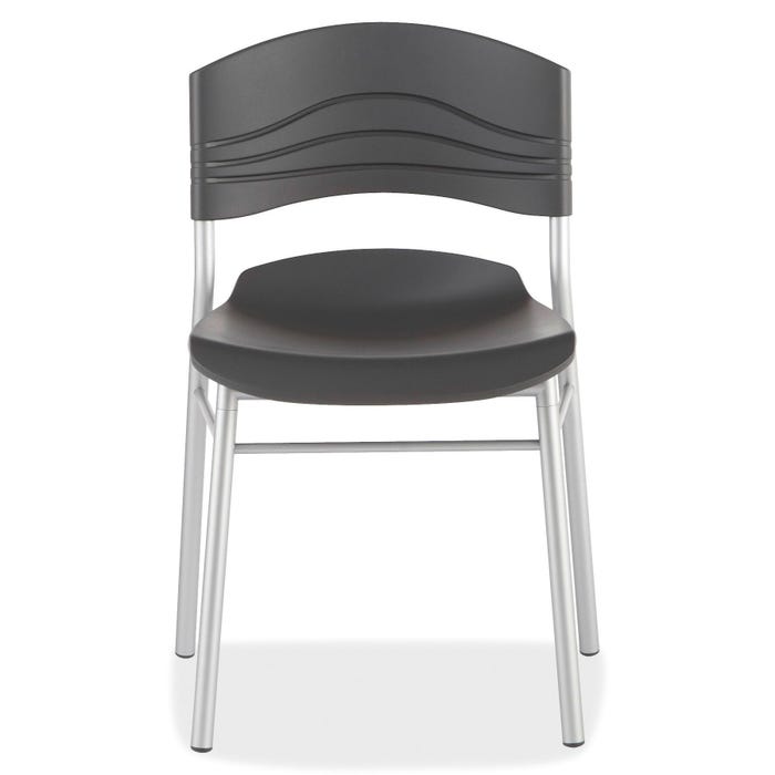 Iceberg CafeWorks Cafe Chair, 21 x 19 x 32 Inches, Black, Case of 2
