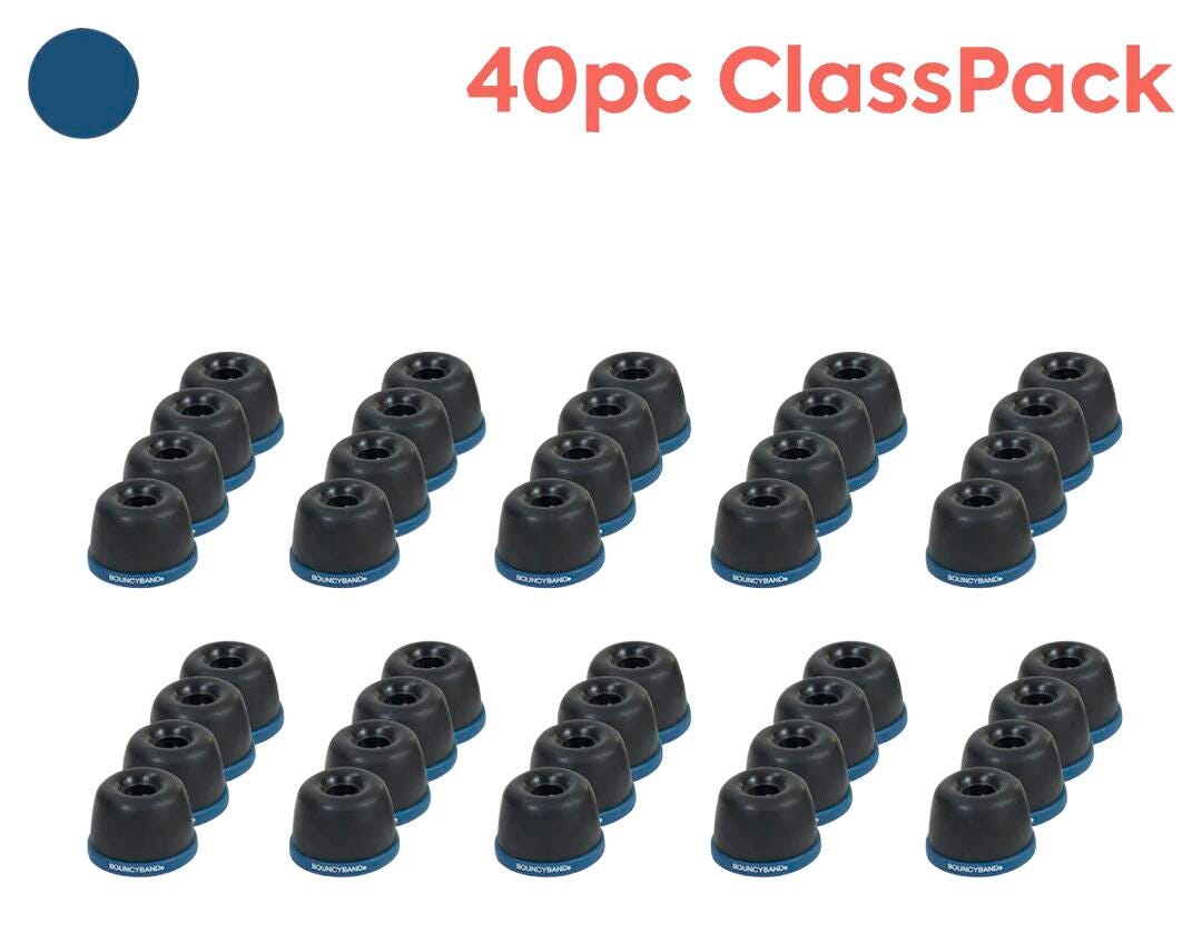 Wiggle Wobble Chair Feet 40pc ClassPack for 10 Chairs by Bouncyband®, Black 2148666