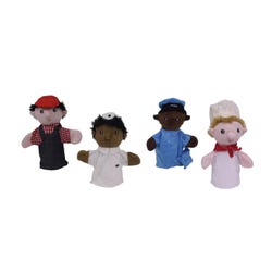 Childcraft Career Puppets, 12 Inches, Assorted Designs, Set of 4, Item Number 2102809