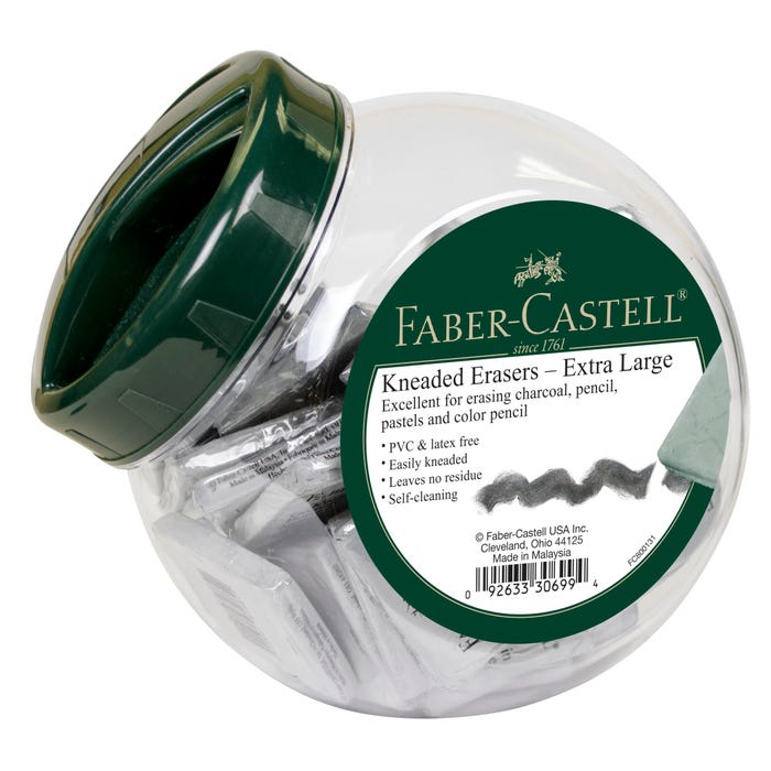 Faber-Castell Kneadable Art Erasers in Fishbowl, Extra Large, Pack of 48