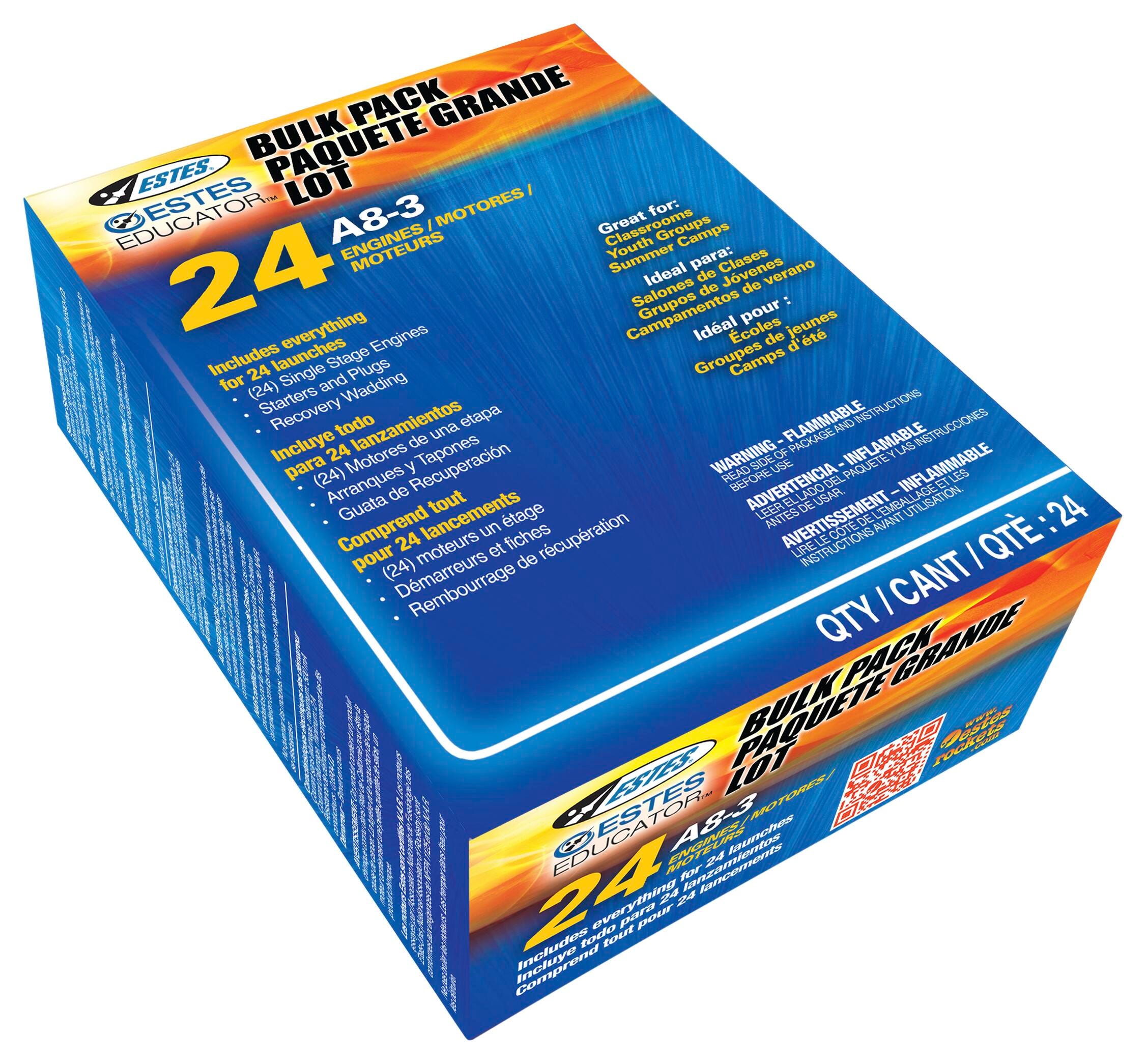 Estes Standard Single Stage Engine - A8-3 - Pack of 24 568667