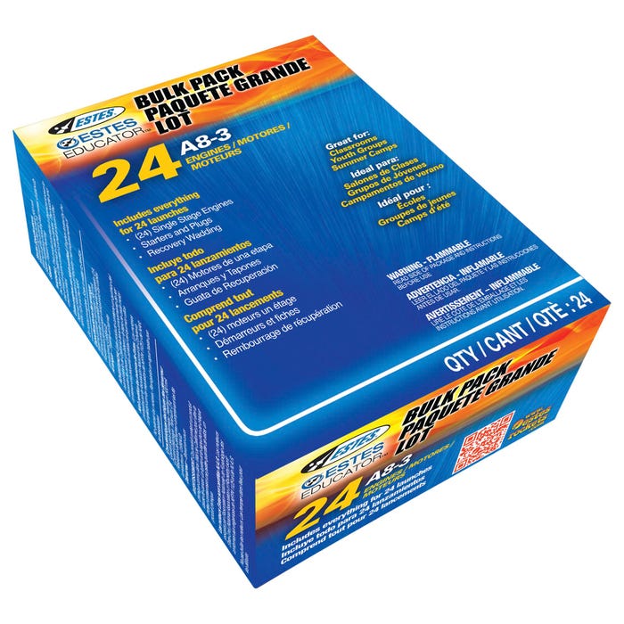 Estes Standard Single Stage Engine - A8-3 - Pack of 24