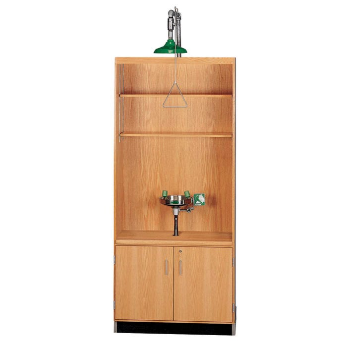 Diversified Woodcrafts Emergency Shower and Eyewash Station, 36 x 22 x 84 Inches, 10 Inch Diameter