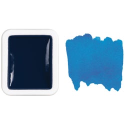 Prang Non-Toxic Semi-Moist Watercolor Paint Refill, Plastic Half Pan, Blue, 12 Pans