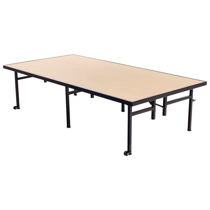 AmTab Single Height Portable Stage, 72 x 36 x 16 Inches, Hardboard Deck
