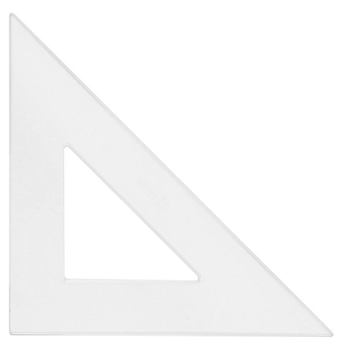 Westcott Student Polystyrene Triangle, 45 and 90 Degrees, 8 Inches, Clear