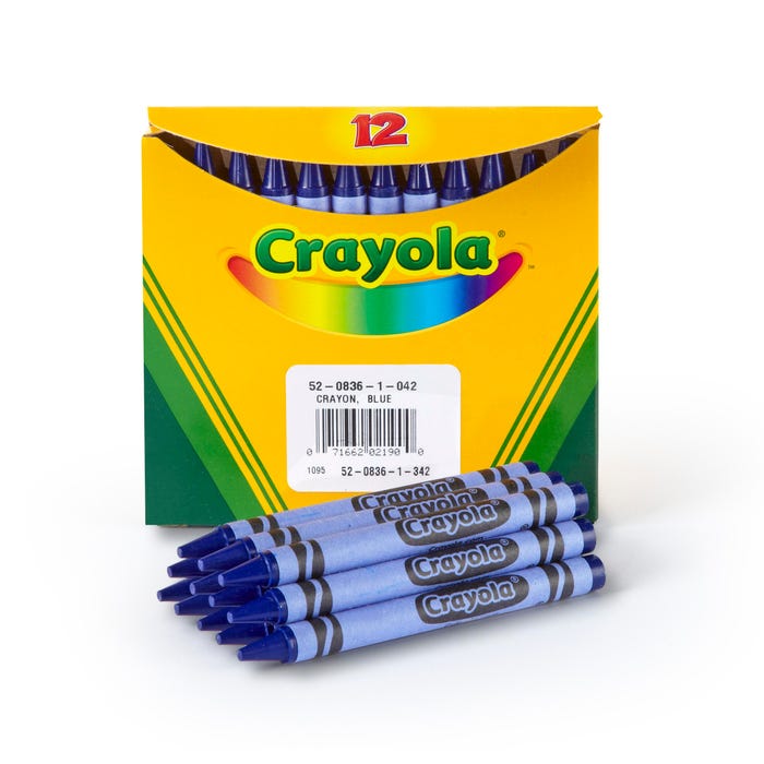 Crayola Bulk Crayons, Standard Size, Blue, Pack of 12