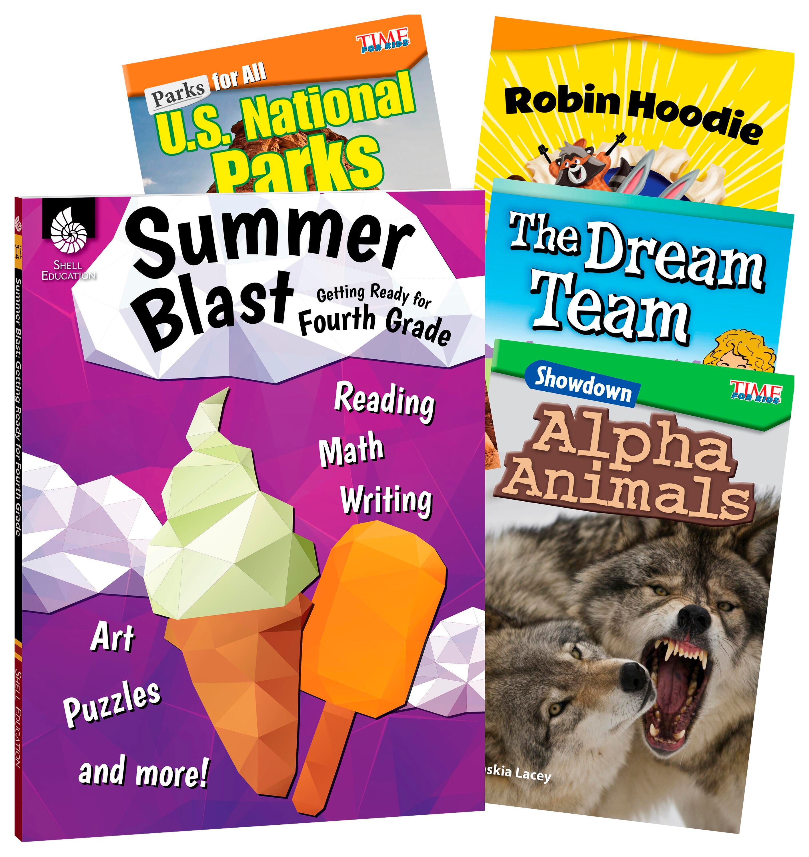 Teacher Created Materials Learn-at-Home: Summer Reading Bundle, 5-Book Set, Grade 4, Item Number 2088889