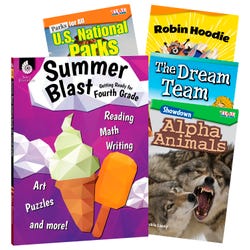 Teacher Created Materials Learn-at-Home: Summer Reading Bundle, 5-Book Set, Grade 4, Item Number 2088889