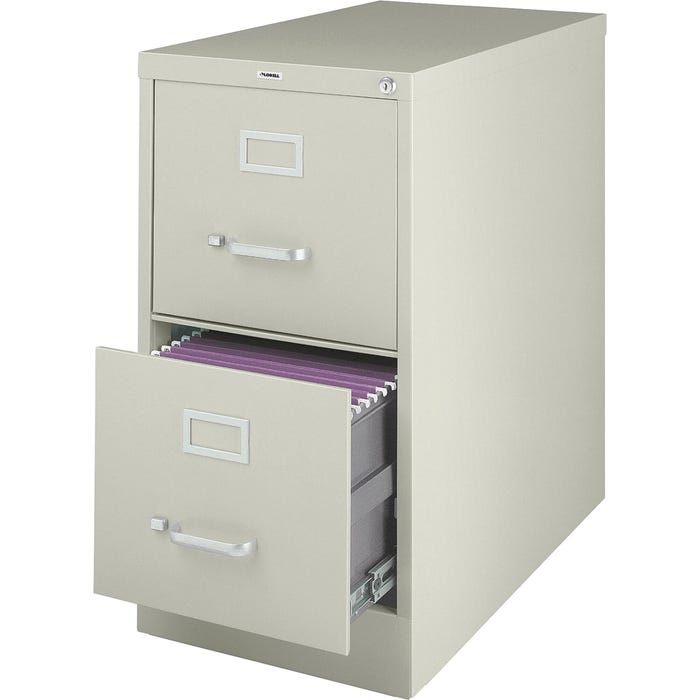 Lorell Vertical File Cabinet, Putty, 15 x 25 x 28-3/8 Inches
