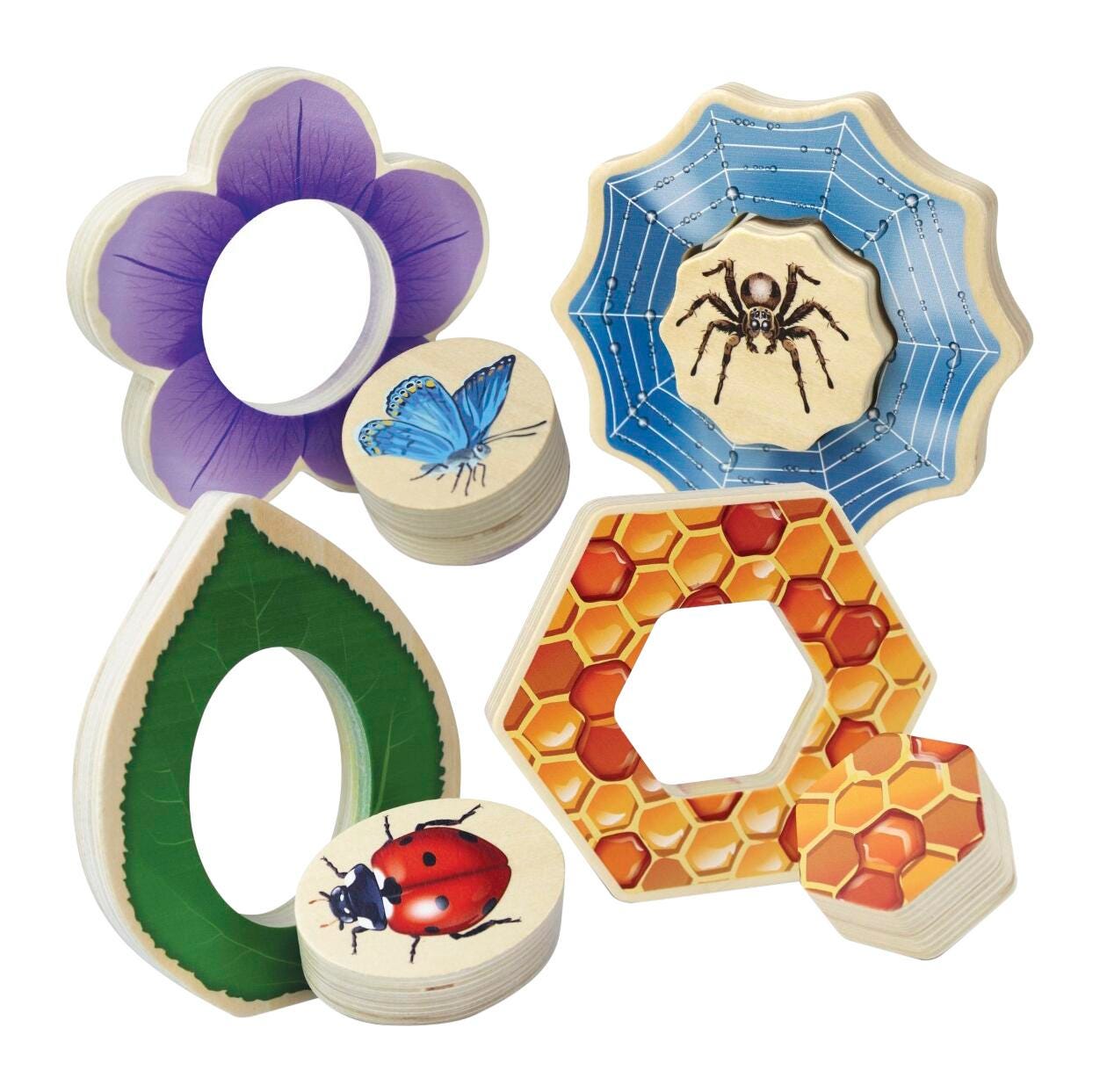 Image for Yellow Door Who's Hiding? Garden Bugs Puzzle, Set of 4 from School Specialty