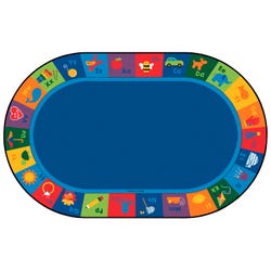 Carpets for Kids Premium Sequential Seating Literacy Carpet, Oval 4002300