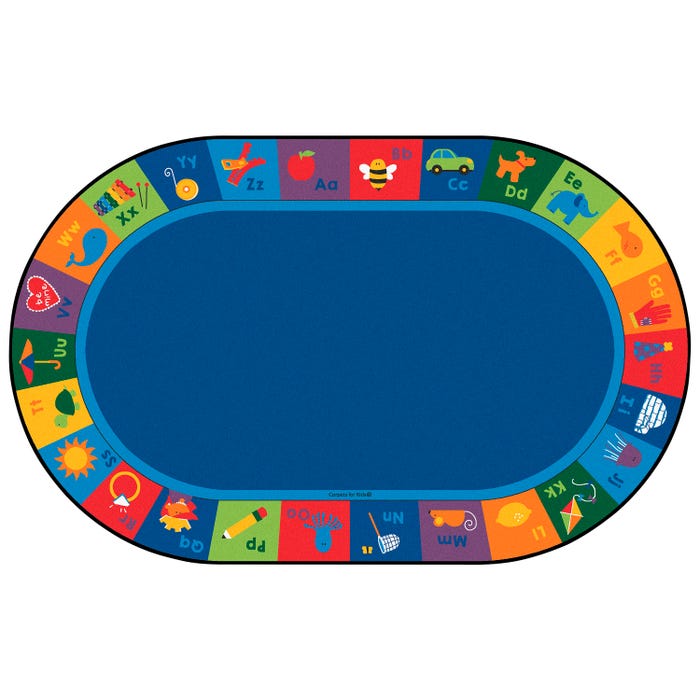Carpets for Kids Premium Sequential Seating Literacy Carpet, Oval