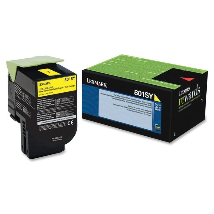 Lexmark Ink Toner Cartridge, 80C1SY0, Yellow