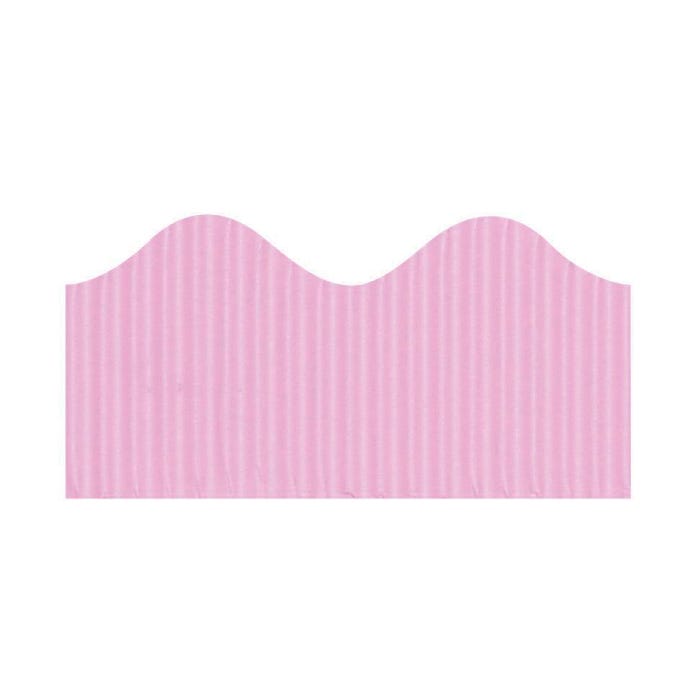 Bordette Scalloped Decorative Border Roll, 2-1/4 Inch x 50 Feet, Pink