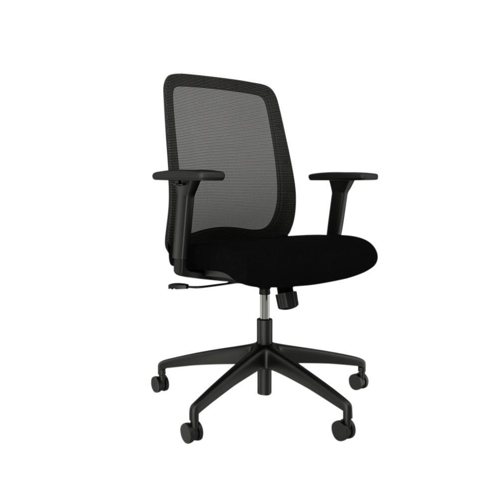 AIS Bolton Mid-Back Task Chair, 26 x 24 x 42-3/4 Inches, Black, Item Number 2089242