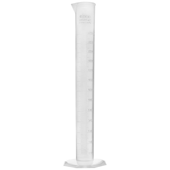 Eisco Polypropylene Graduated Cylinder, Octagonal Base, 250mL