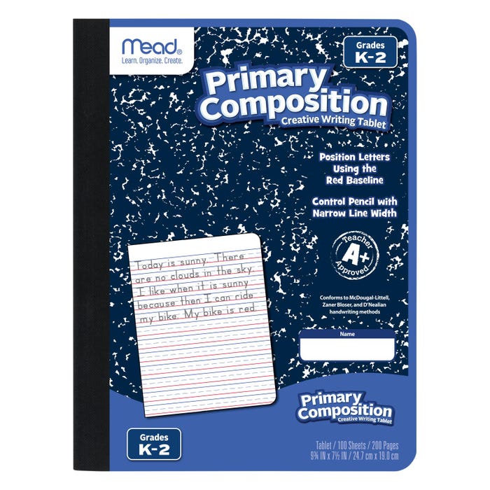 Mead Primary Composition Book, 7-1/2 x 9-3/4 Inches, 1 Subject, 100 Sheets