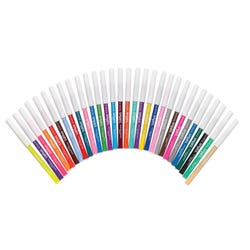 School Smart Washable Markers, Fine Tip, Assorted Colors, Pack of 30 086513