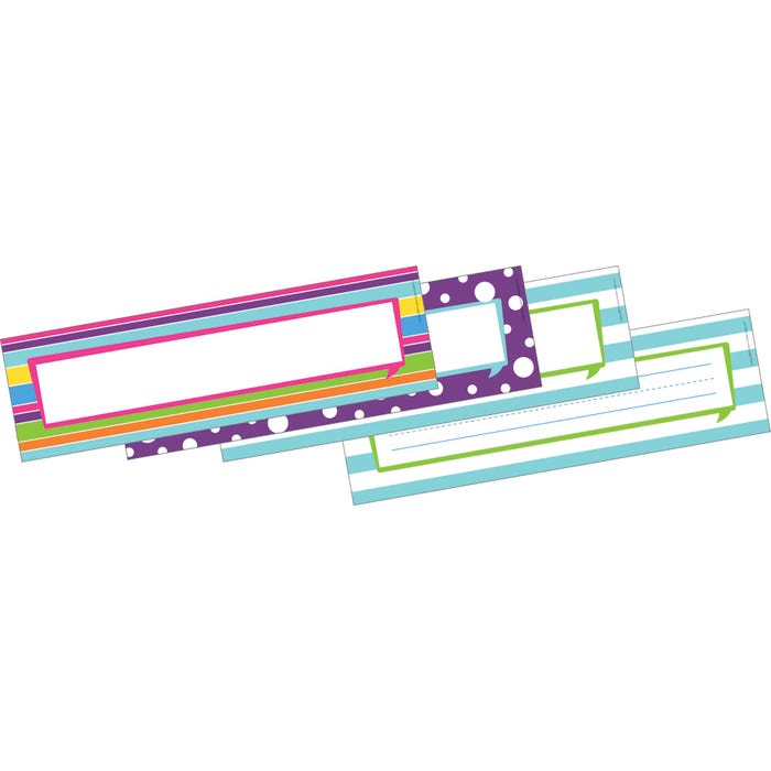 Barker Creek Happy Double-Sided Name Plates, Pack of 36
