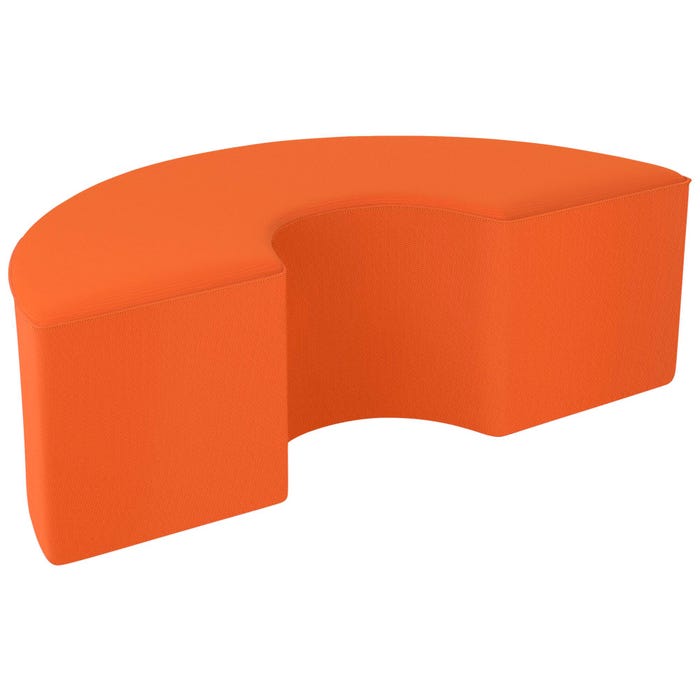 Classroom Select Soft Seating NeoLounge 1/2 Round Ottoman, 54 x 18 x 18 Inches