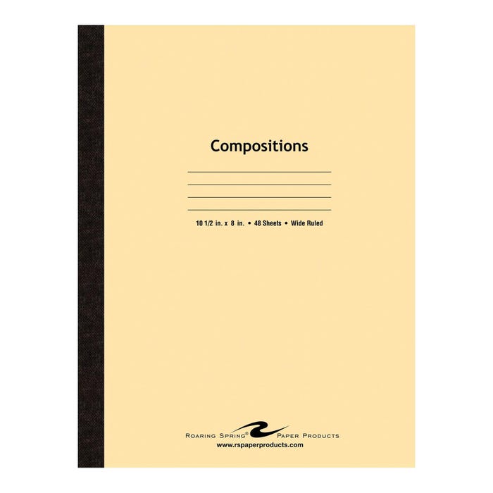 Roaring Spring Composition Book 10-1/2 x 8 Inches, Wide Ruled