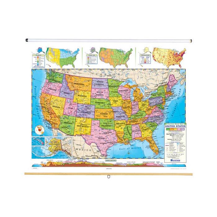 Nystrom Political Relief United States Map