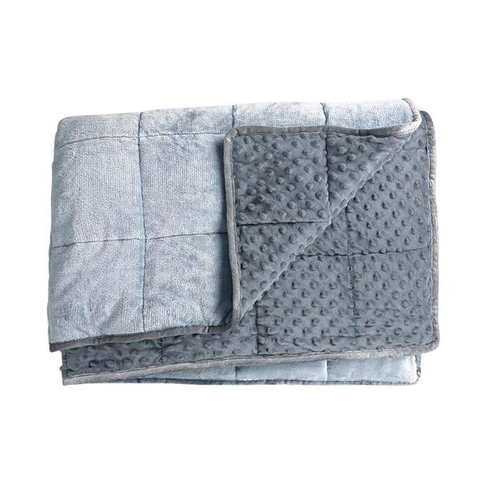 Bouncyband Soft Fleece Weighted Sensory Blanket, 65 x 45 Inches, 10 Pounds