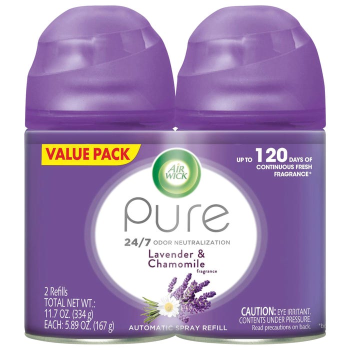 Air Wick Freshmatic Refill, 6.17 Ounces, Lavender & Chamomile, 2 Count, Case of 3
